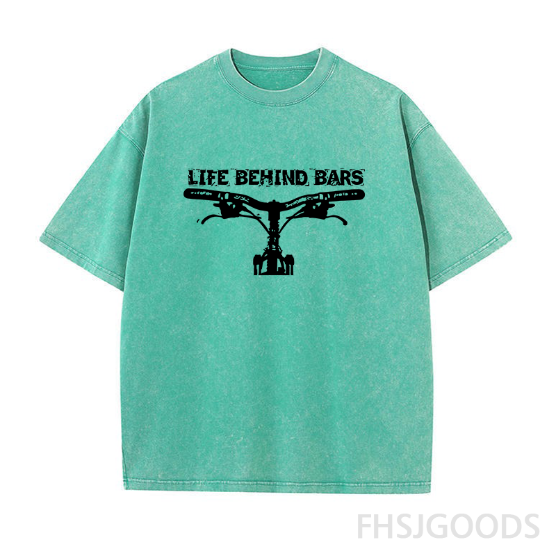 Mountain Biking Unisex Distressed T-Shirt