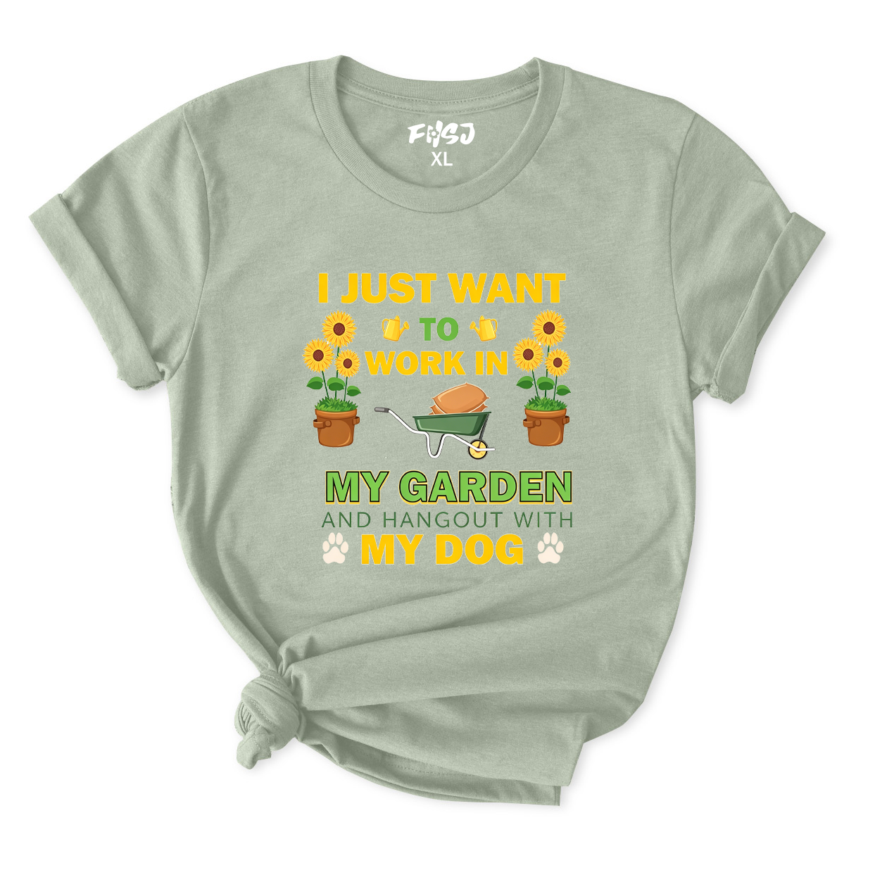 I Just Want To Work In My Garden And Hangout With My Dog T-Shirt for Women