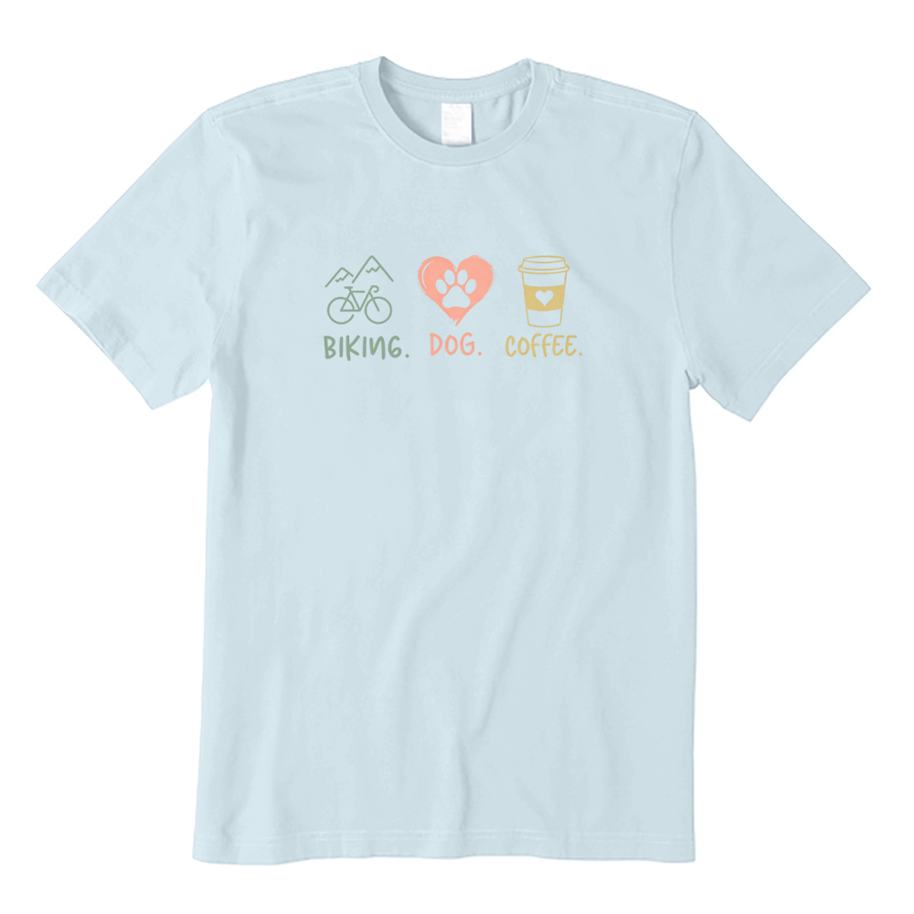 Biking Dog Coffee T-shirt