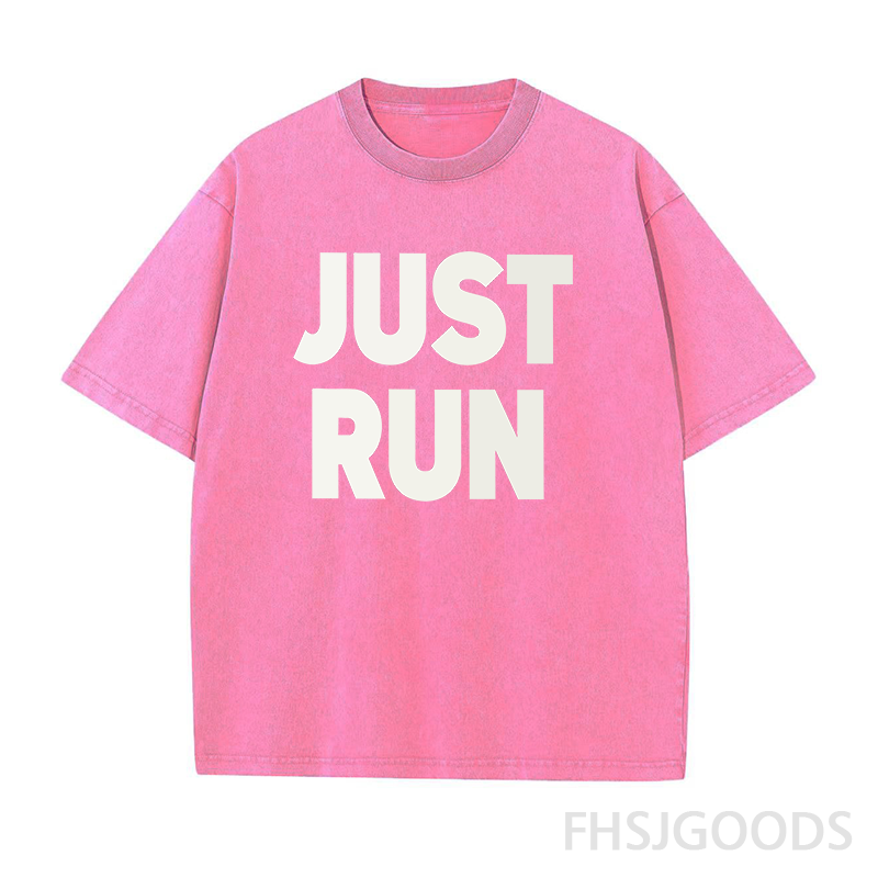 Just Run Unisex Distressed T-Shirt