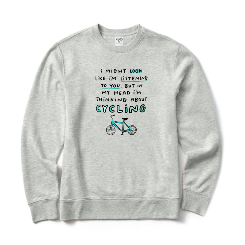 Thinking About Cycling Crewneck Sweatshirt