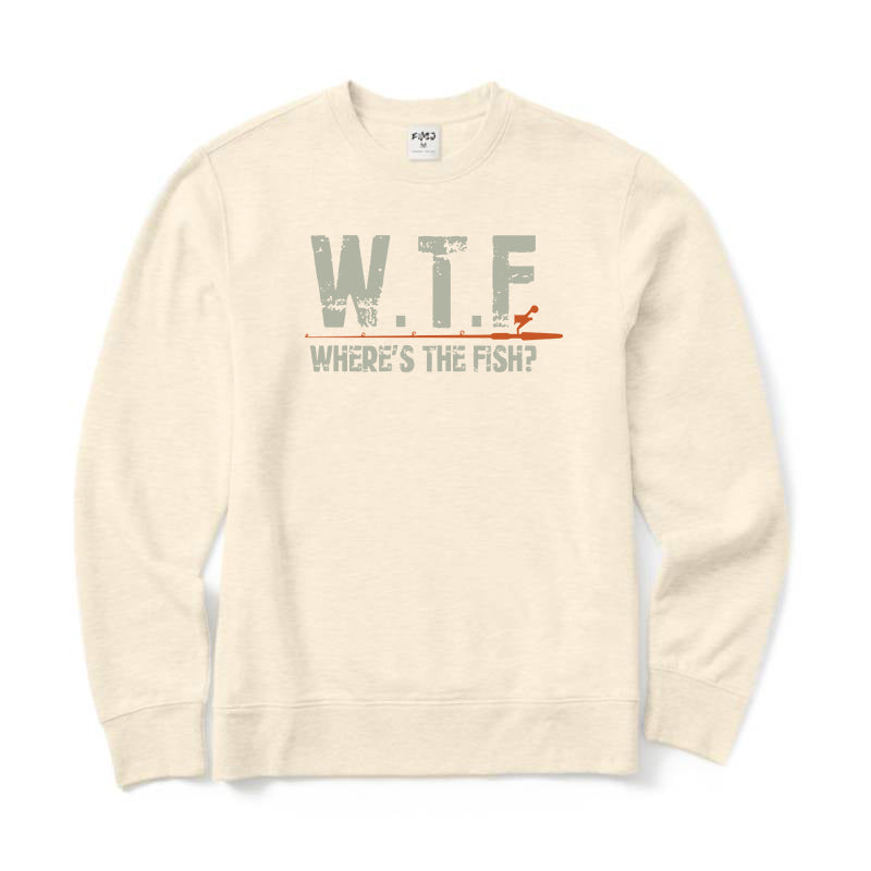 WTF Where's The Fish Crewneck Sweatshirt