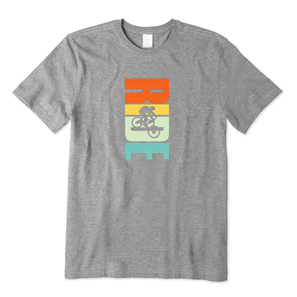 Retro RIDE MTB Rider Silhouette T-shirt