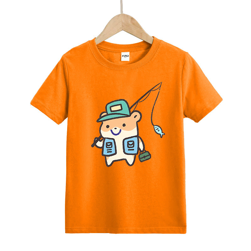Hamster Fishing Kids T-Shirt
