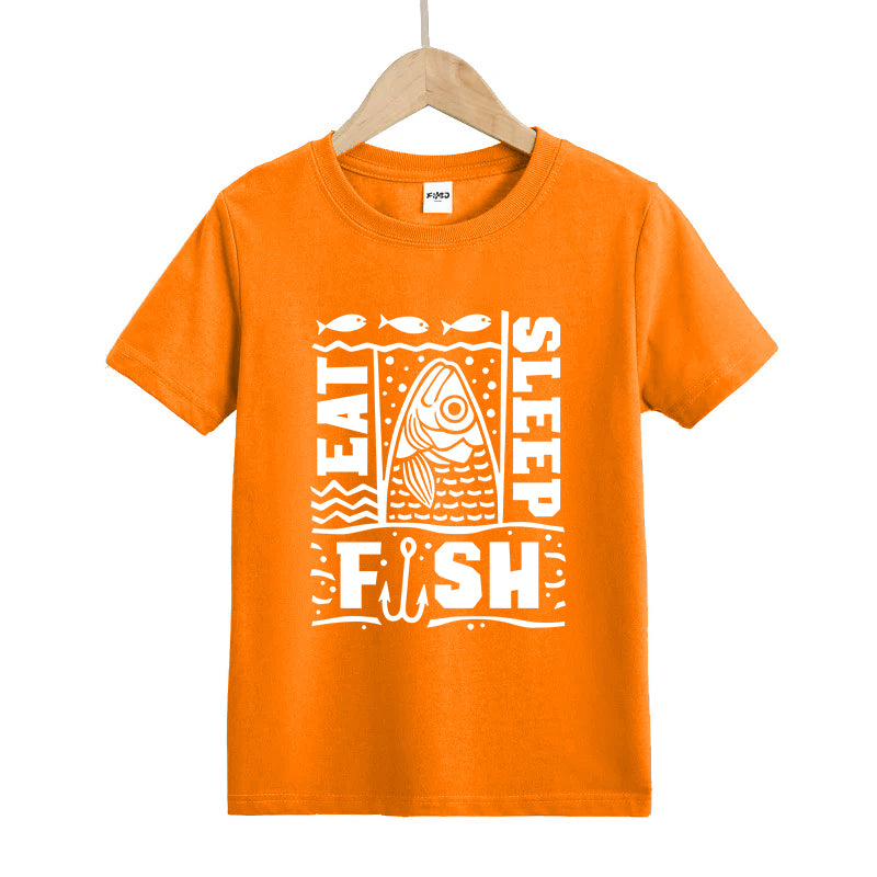 Eat Sleep Fish Kids T-Shirt