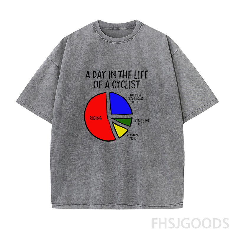 A Day in The Life of A Cyclist Unisex Distressed T-Shirt