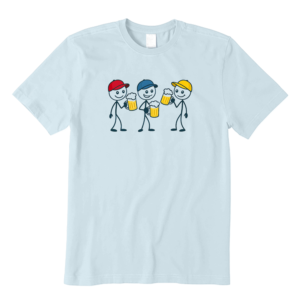 stick men drinking beer T-Shirt