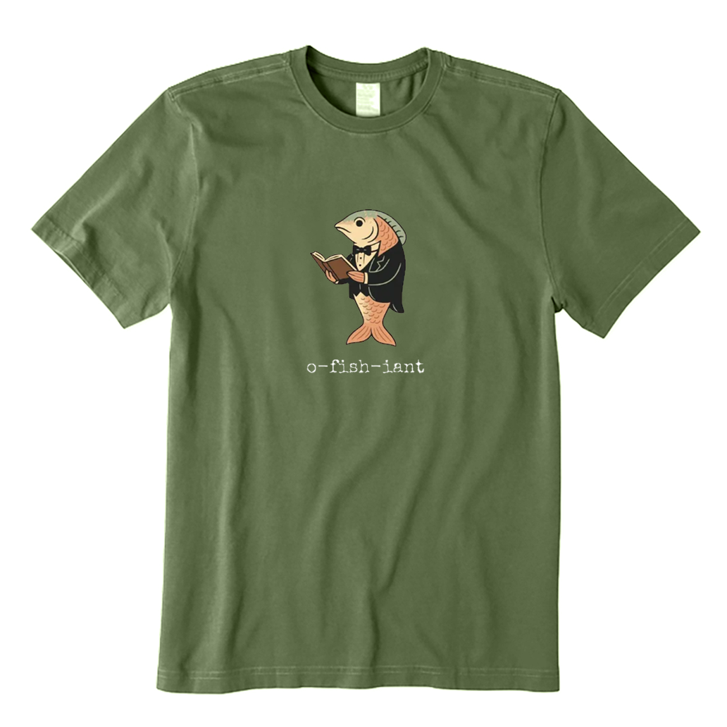 O Fish Iant Formal Fish Reading A Book T-shirt