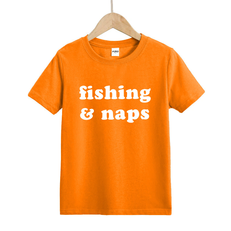 Fishing and Naps Kids T-Shirt