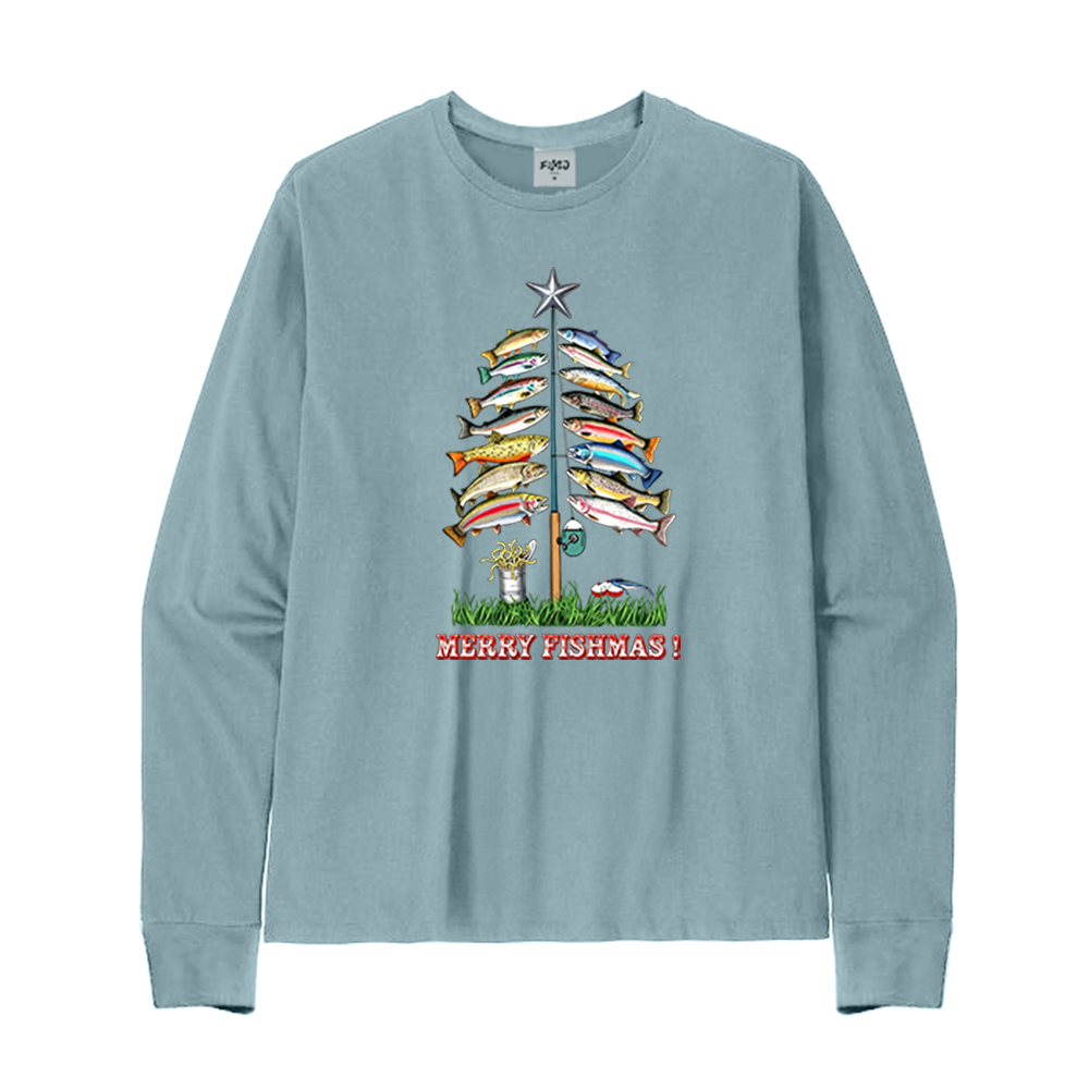 Merry Fishmas Christmas Fishes Tree Long Sleeve T-Shirt