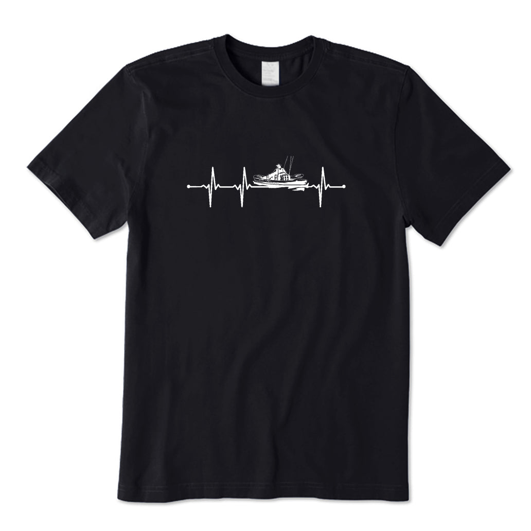 Kayak Fishing Heartbeat T-Shirt