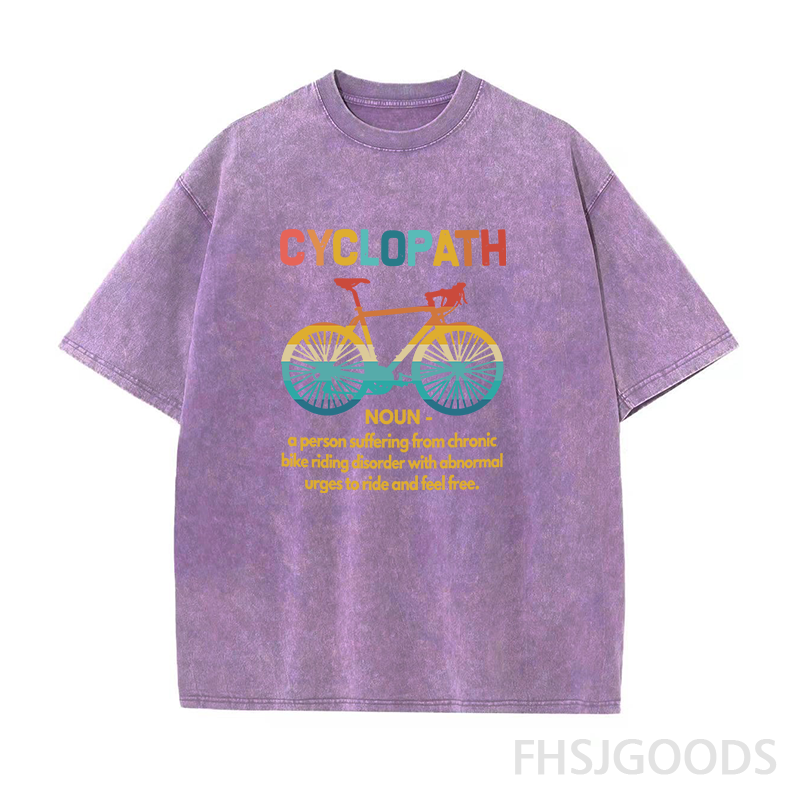 Funny Cycling Unisex Distressed T-Shirt