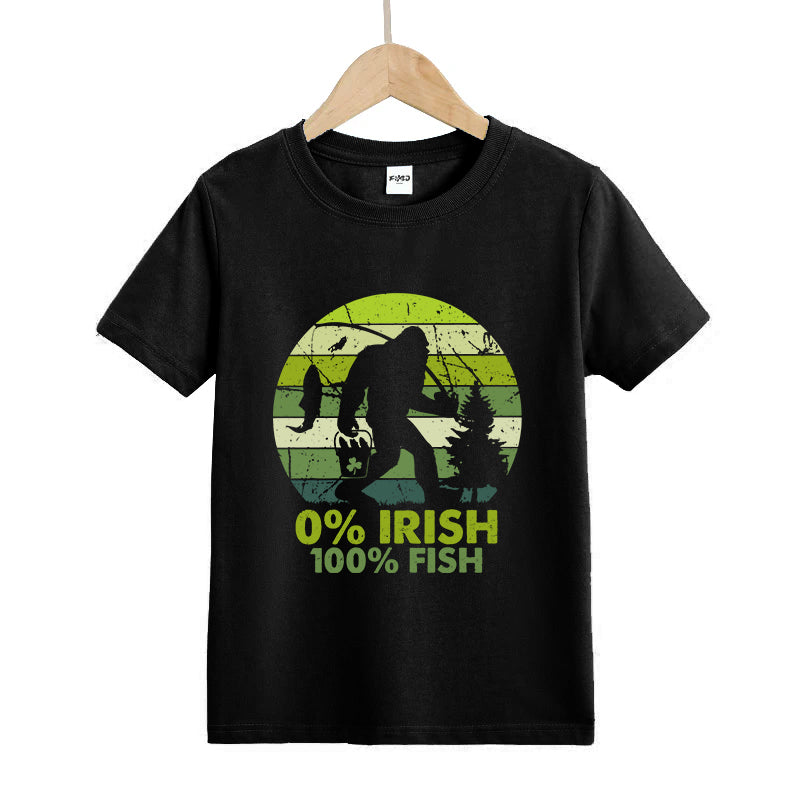 0% Irish 100% Fish Kids T-Shirt