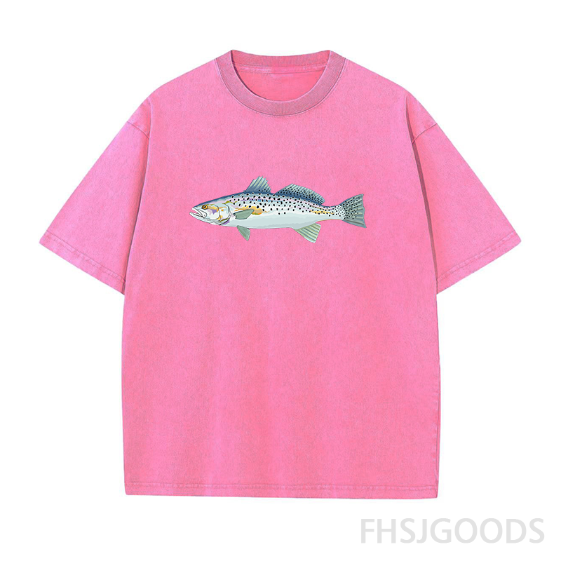 Speckled Trout Fishing Unisex Distressed T-Shirt
