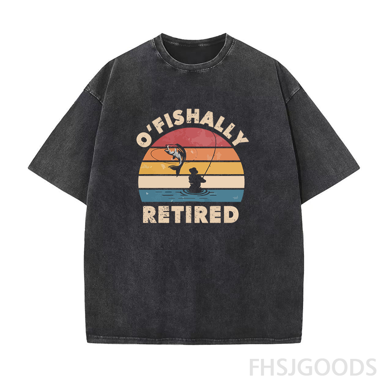 O'fishally Retired Unisex Distressed T-Shirt