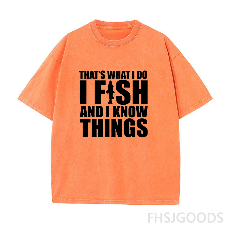 I Fish and I Know Things Unisex Distressed T-Shirt