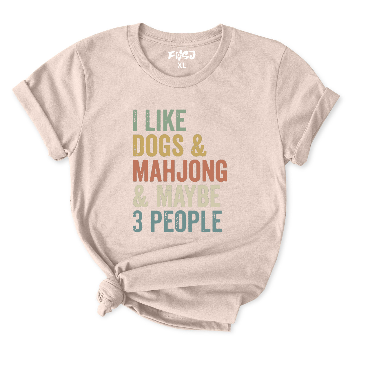 I Like Dogs & Mahjong & Maybe 3 People T-Shirt for Women