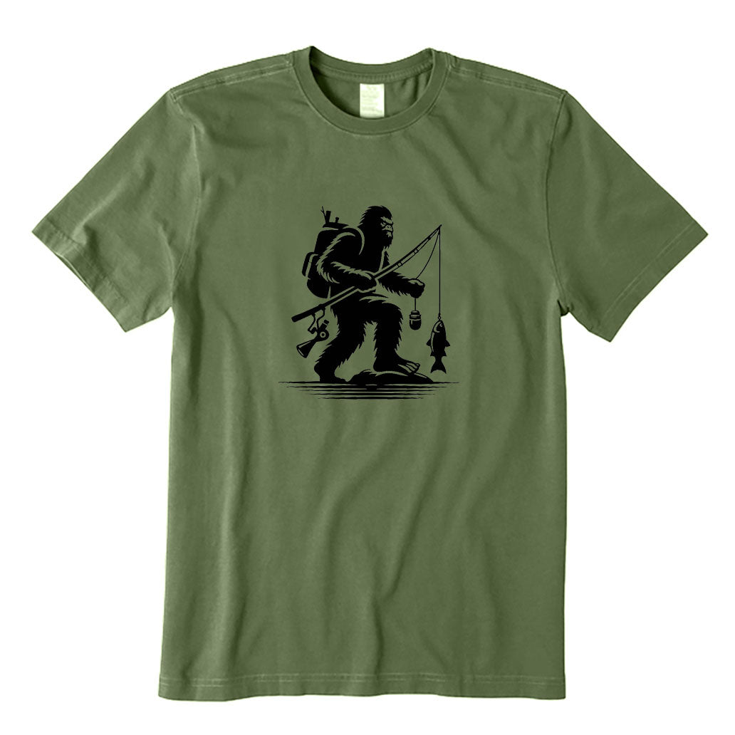 Bigfoot Fishing T-Shirt