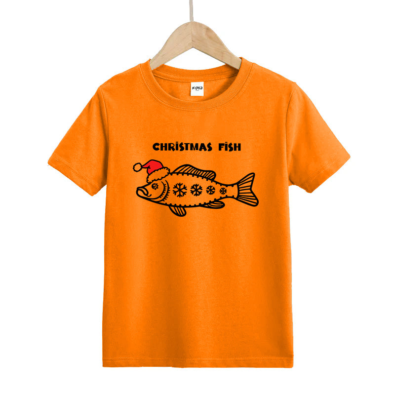Christmas Fish Kid's T-Shirts