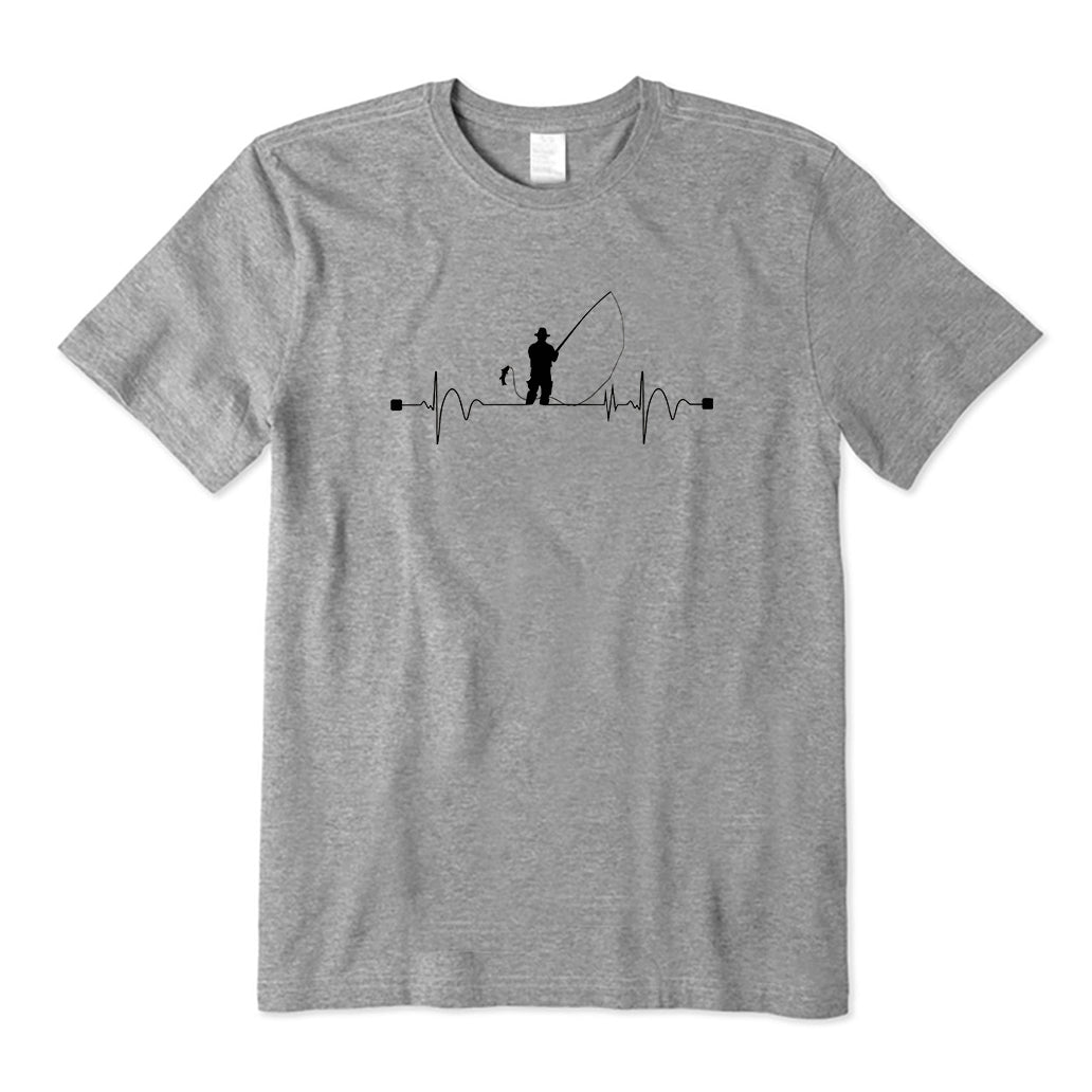 Fishing Heart Beat Pulse T-Shirt
