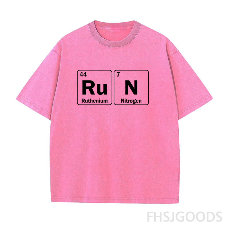 Run Periodic Table Unisex Distressed T-Shirt