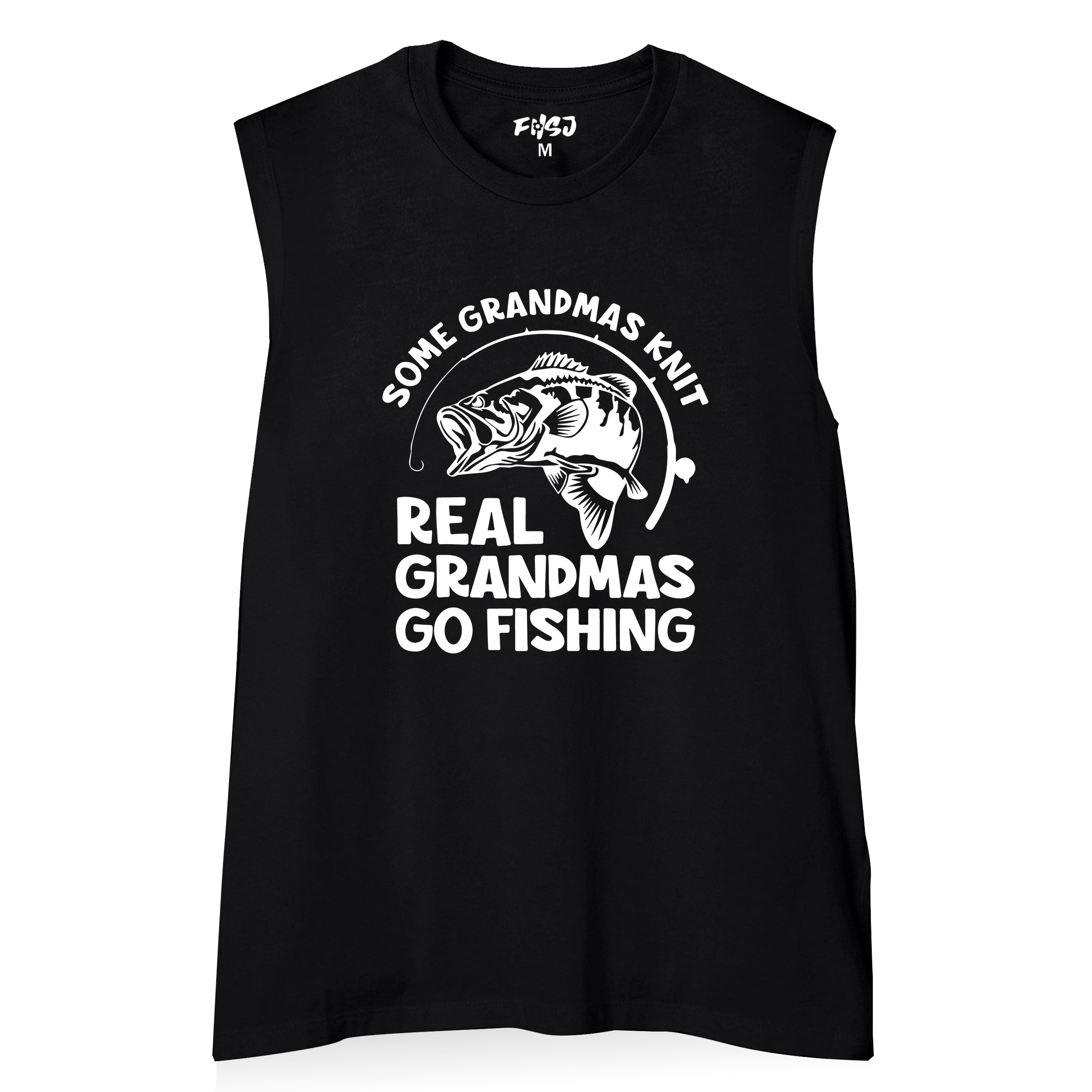 Women REAL GRANDMAS GO FISHING Tank Top