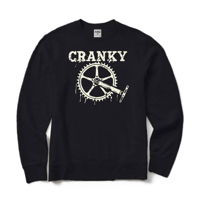 Cranky Cycling Bike Crewneck Sweatshirt
