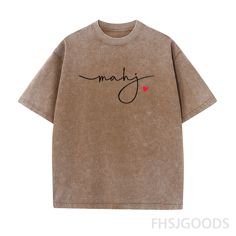 MahJong with Heart Unisex Distressed T-Shirt