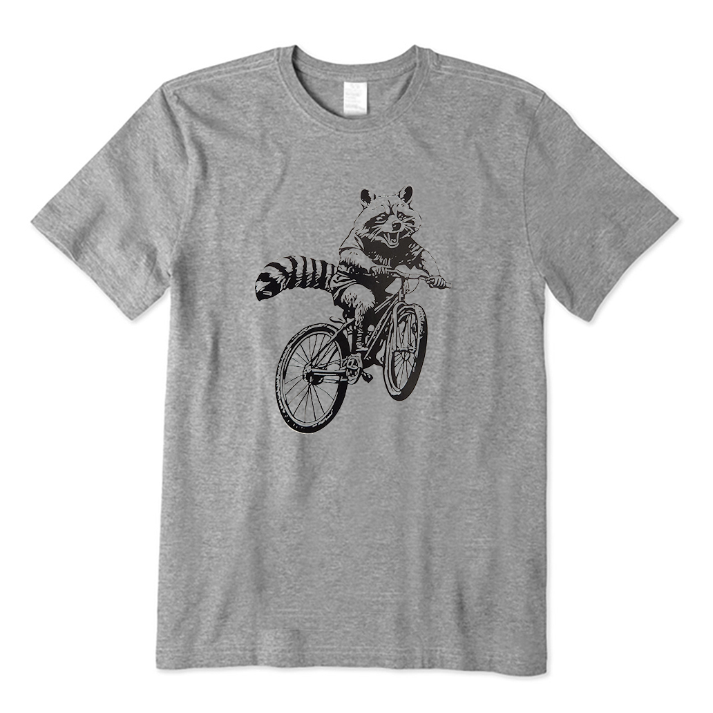 Mountain Biking Raccoon T-Shirt