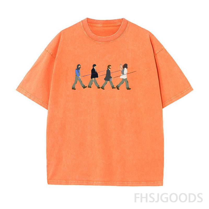 Let's Go Fishing Unisex Distressed T-Shirt