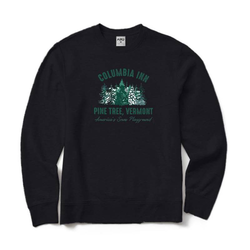 Christmas Columbia Inn Pine Tree Vermont Crewneck Sweatshirt
