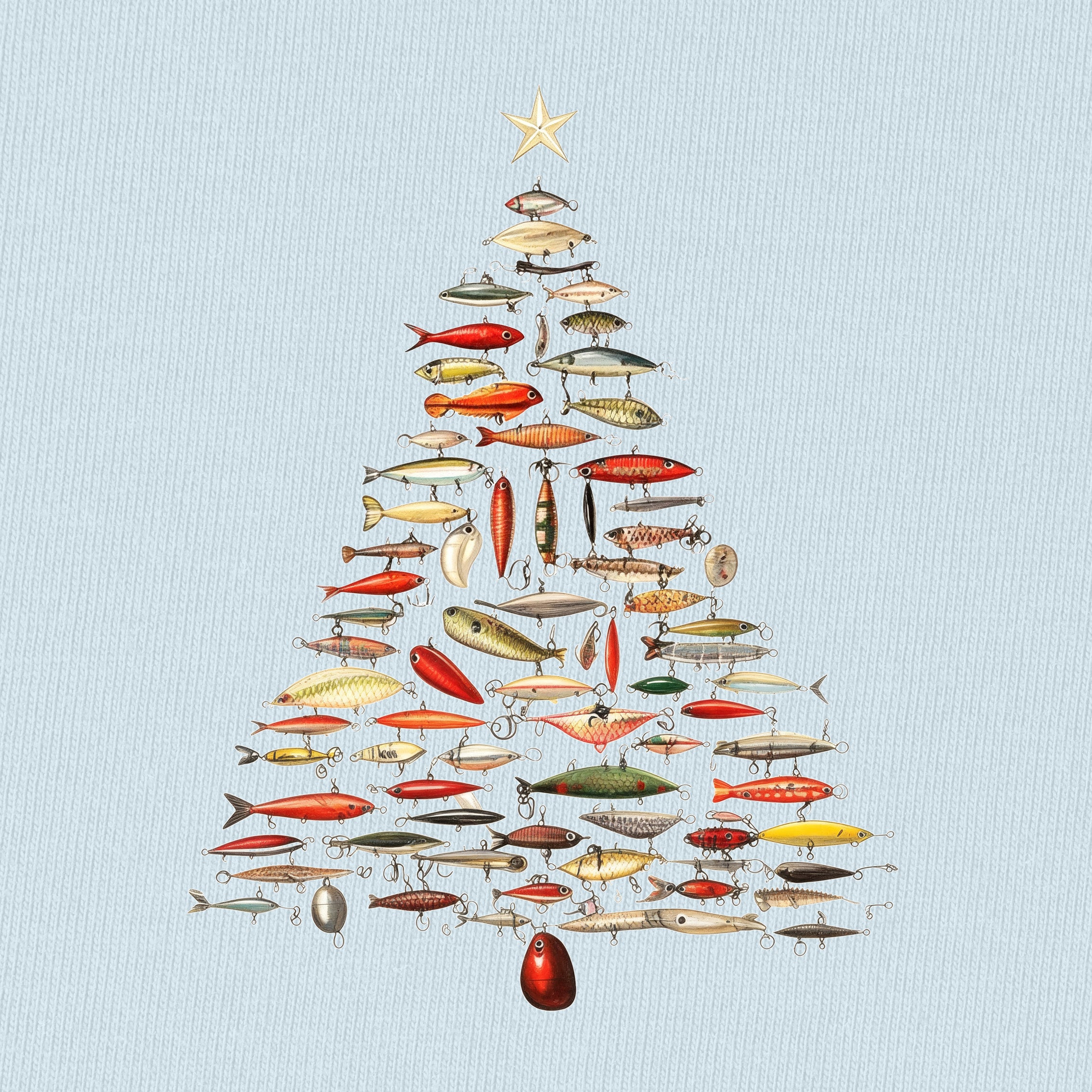 Fishing Lure Christmas Tree T-Shirt