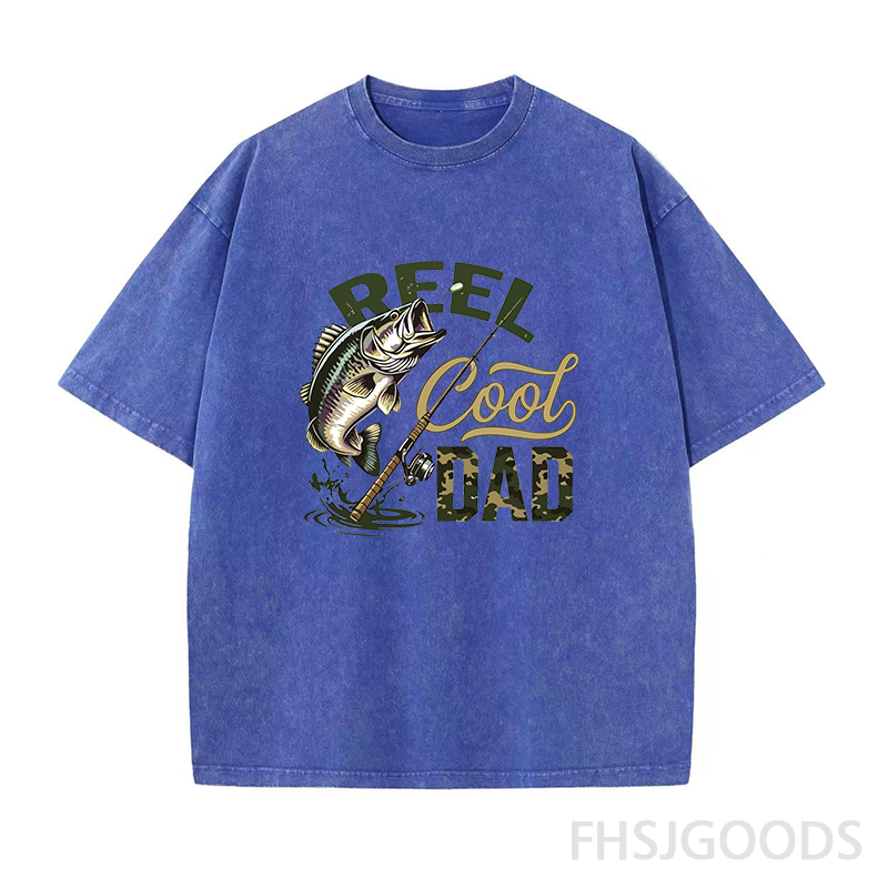 Fishing Dad Unisex Distressed T-Shirt