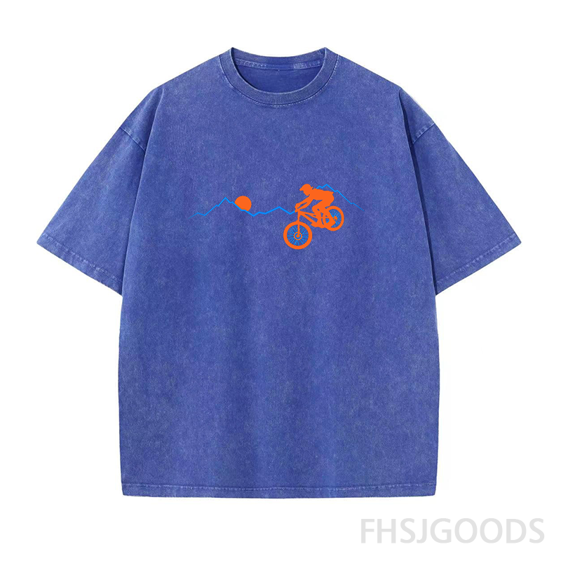 Mountain Biker Unisex Distressed T-Shirt