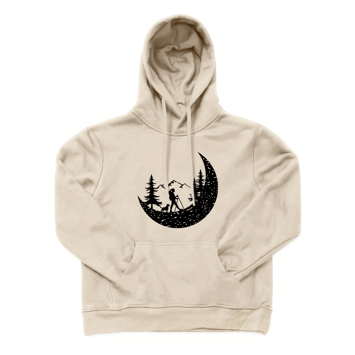 Hiker and Dog in The Mountains Hoodie