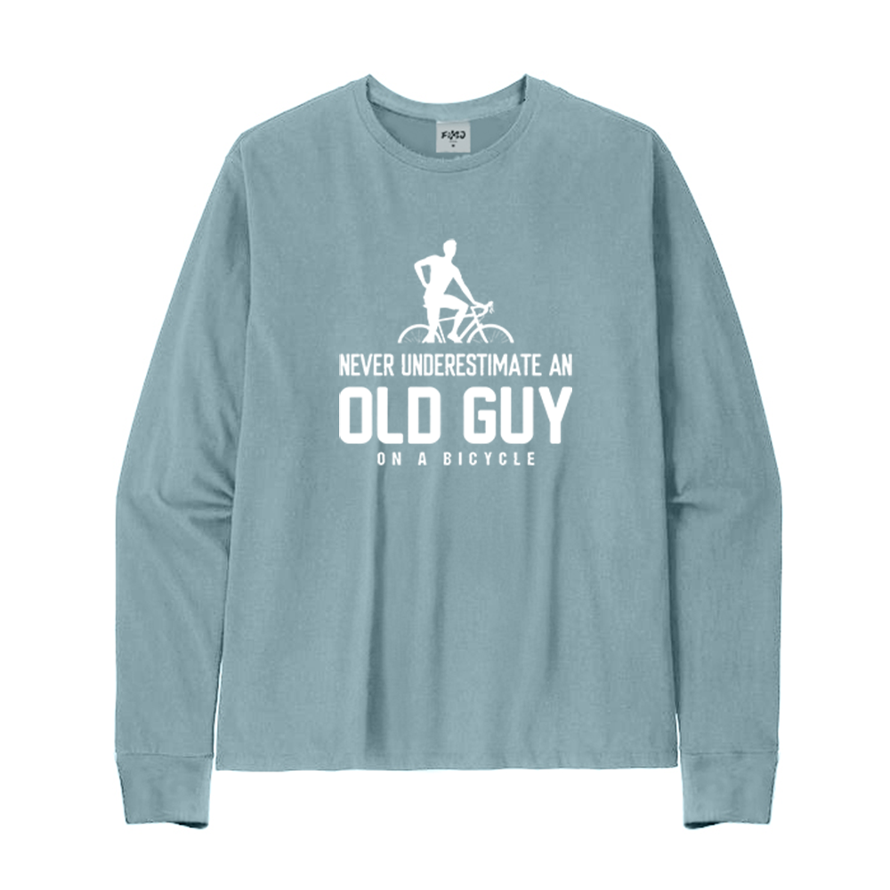 Old Guy on A Bicycle Long Sleeve T-Shirt