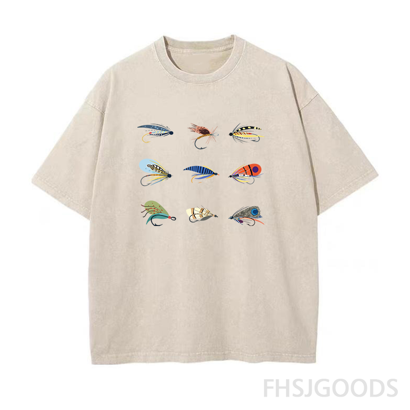 Trout Flies Unisex Distressed T-Shirt