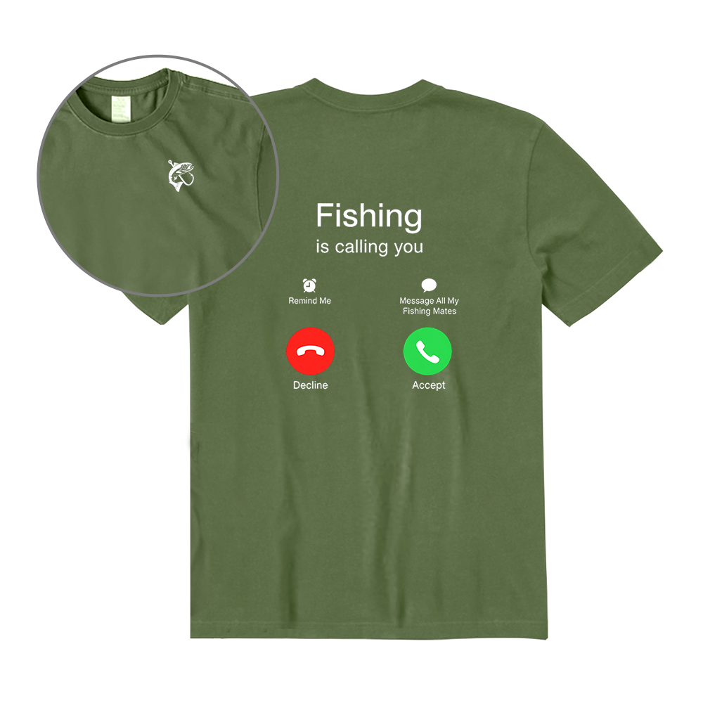 Funny Fishing Is Calling You Back Graphic T-Shirt