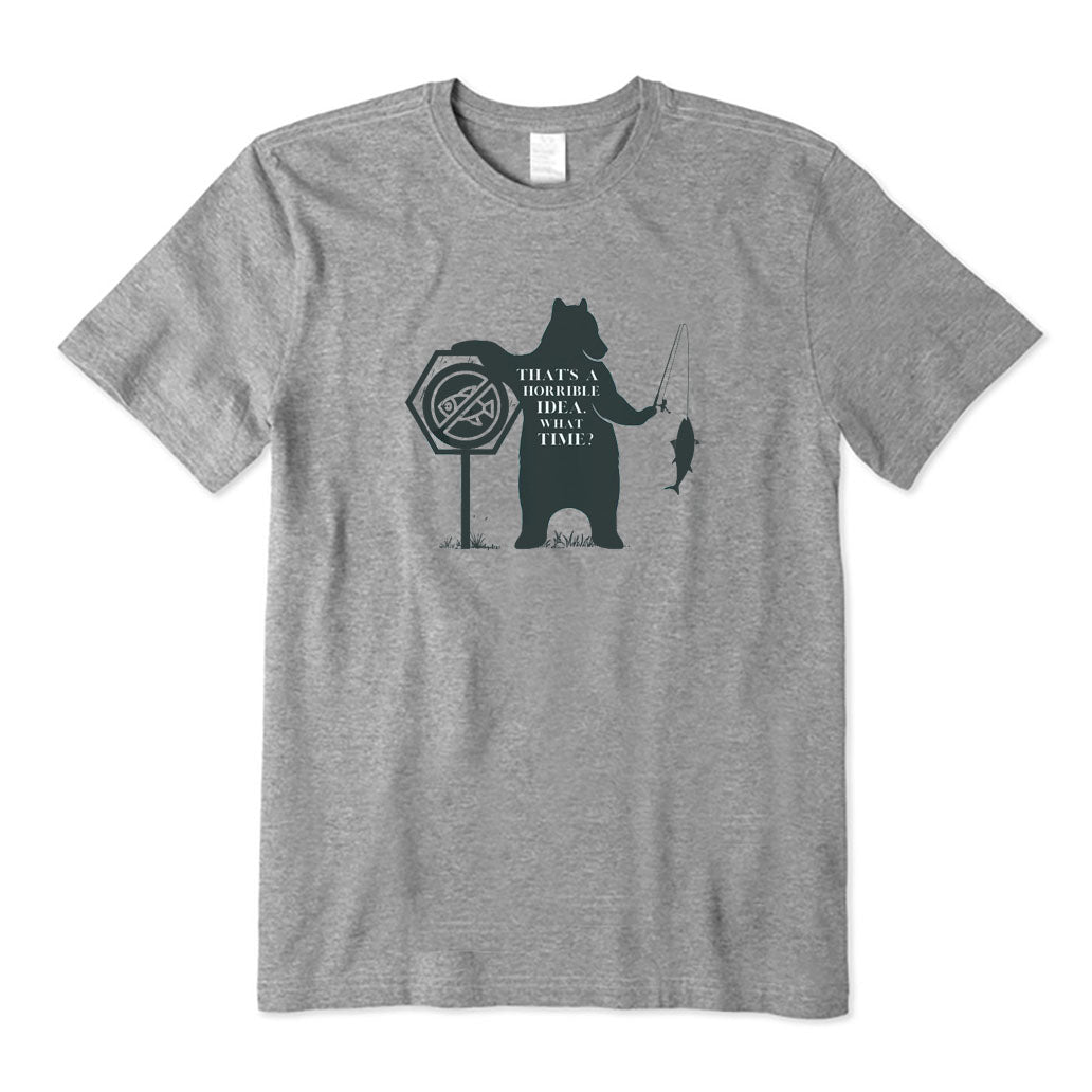 Funny Bear Fishing T-Shirt