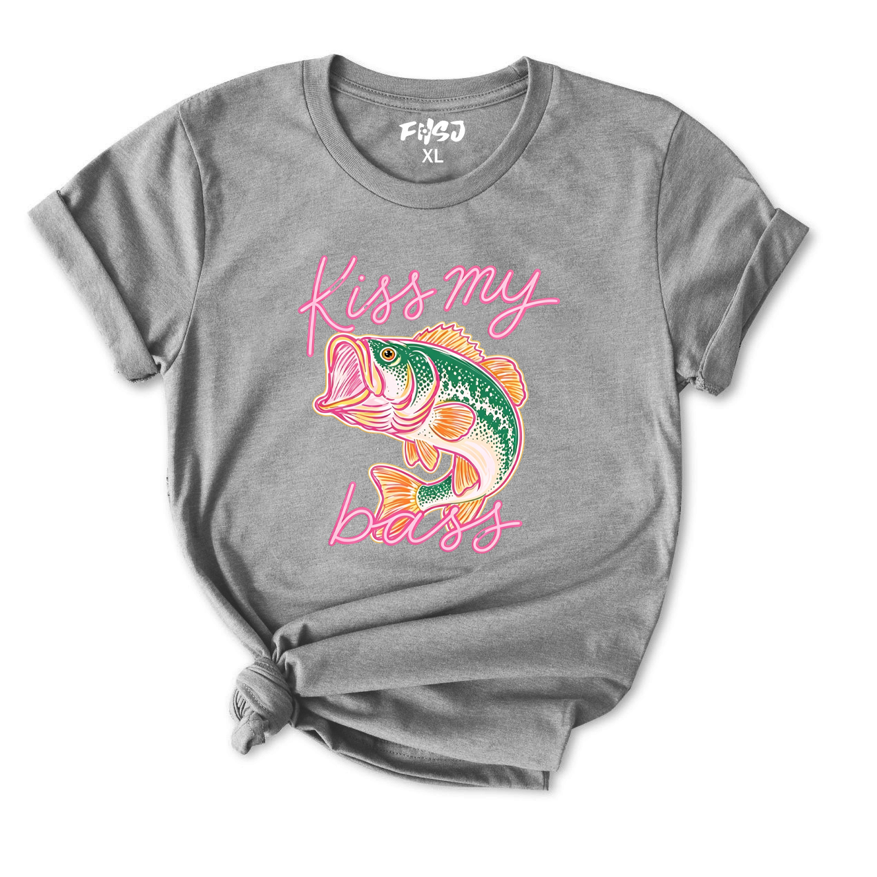 Kiss My Bass Fishing T-Shirt for Women