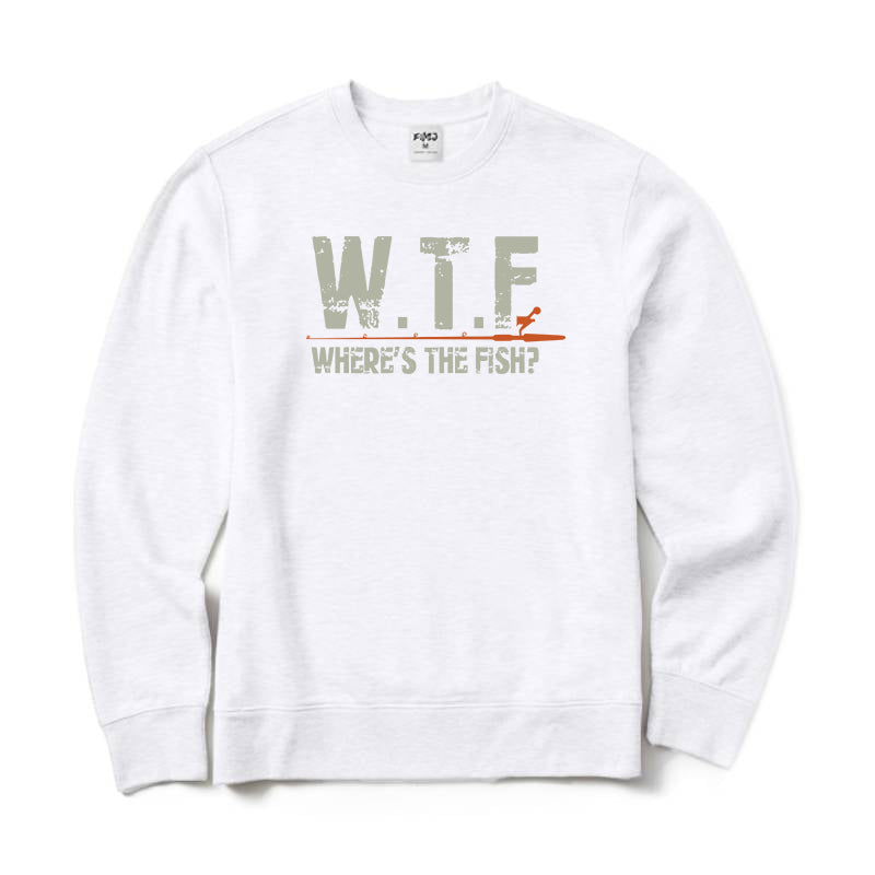 WTF Where's The Fish Crewneck Sweatshirt
