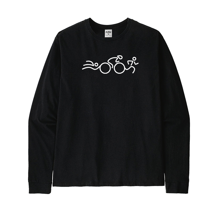 Swim Bike Run Sport Logo Long Sleeve T-Shirt