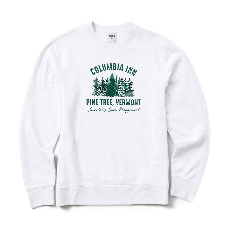 Christmas Columbia Inn Pine Tree Vermont Crewneck Sweatshirt