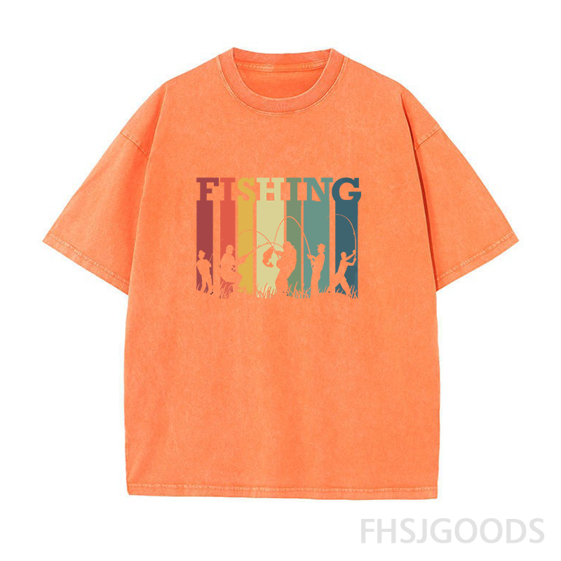 Fishing Unisex Distressed T-Shirt