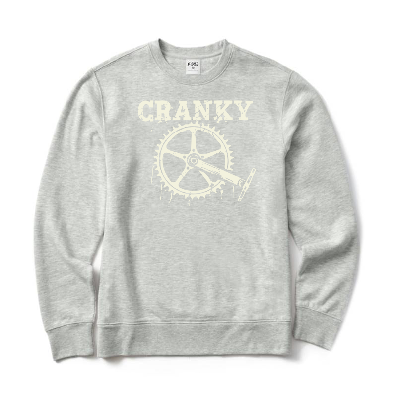 Cranky Cycling Bike Crewneck Sweatshirt