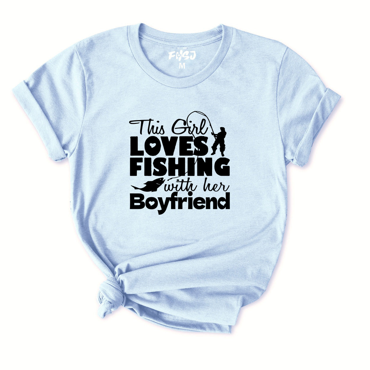 This Girl Love Fishing with Boyfriend T-Shirt for Women