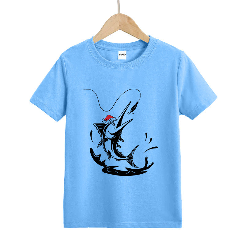 Santa Fish Kid's T-Shirts
