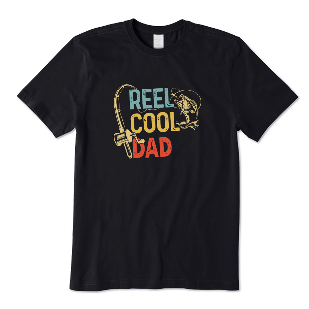 Reel Cool Dad Bass Fishing Graphic T-shirt