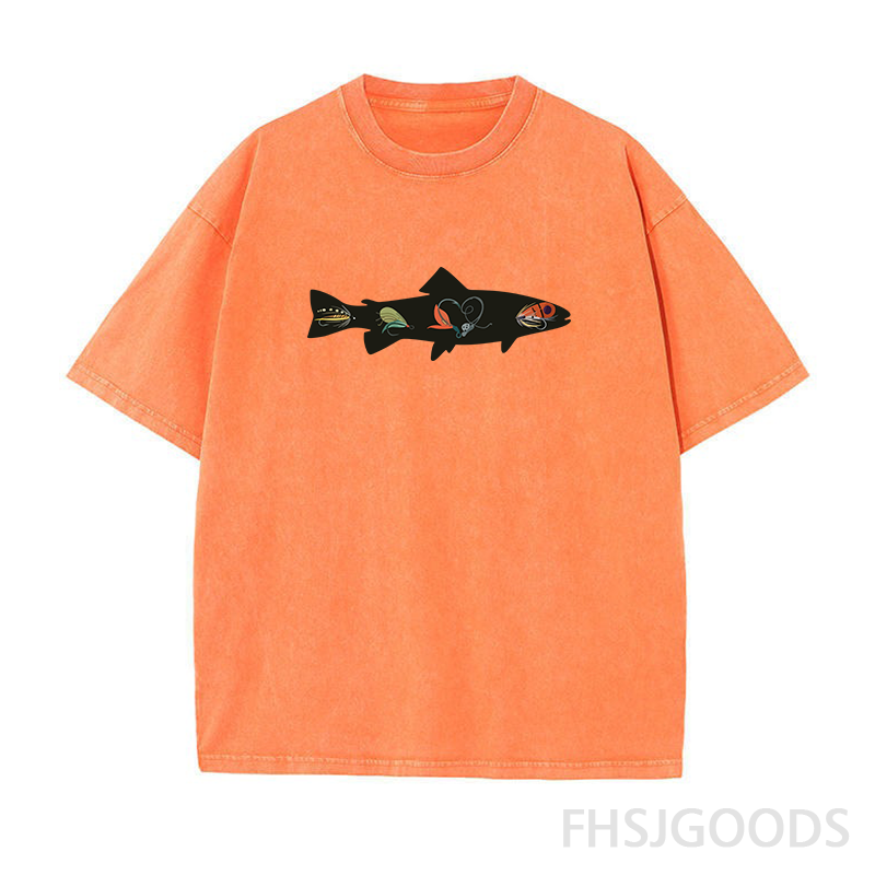 Trout Fishing Unisex Distressed T-Shirt