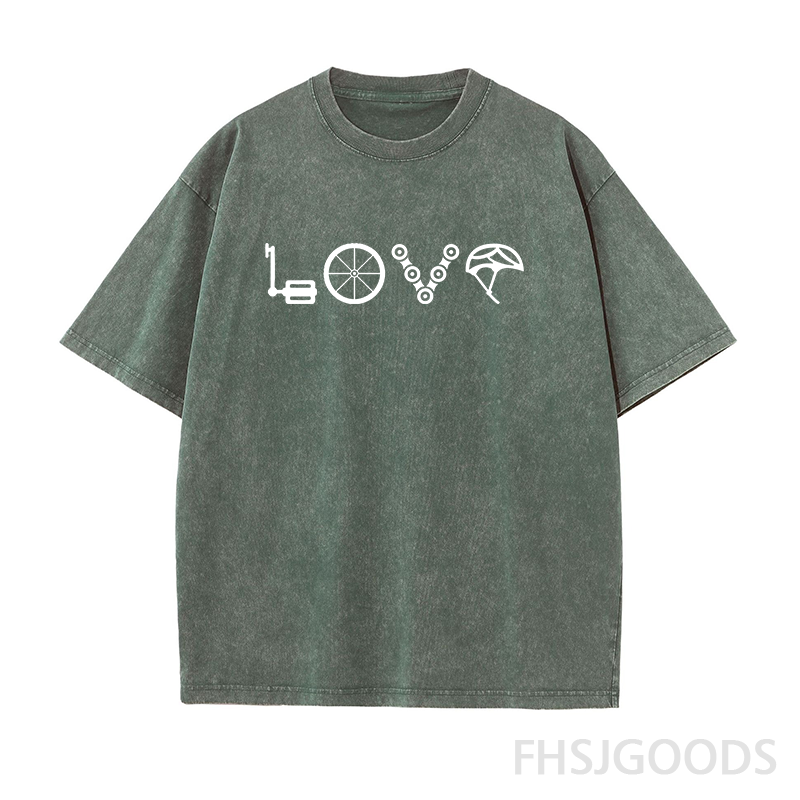 Love Bicycle Rider Unisex Distressed T-Shirt
